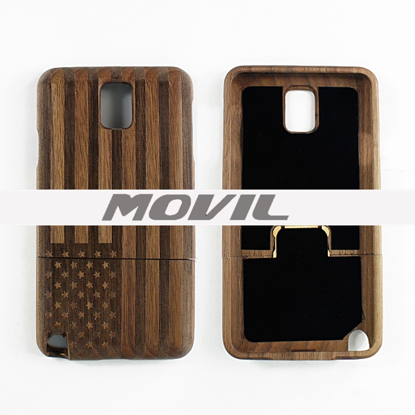 NP-2389 Funda de auténtica madera de bambú para Samaung Galaxy Note 3-8